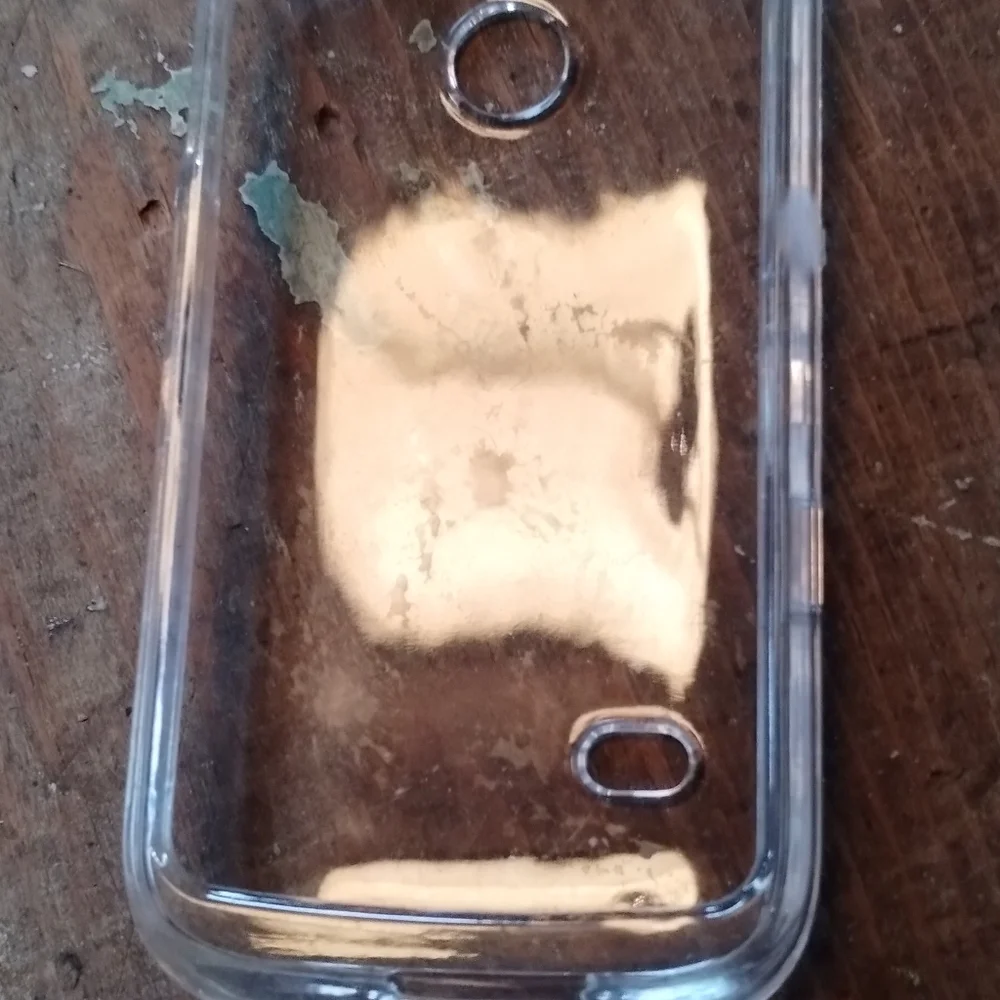 Clear plastic phone case